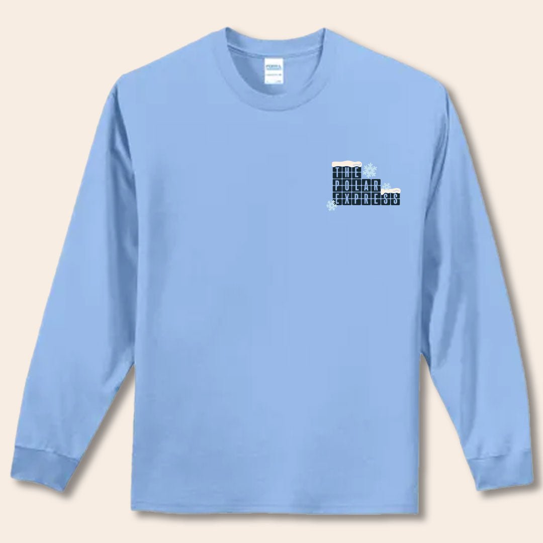 The Irish Exit - Polar Express Long Sleeve T-Shirt - Light Blue