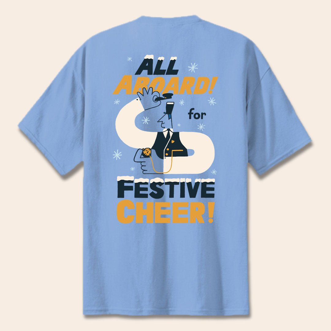 The Irish Exit - Polar Express T-Shirt - Light Blue